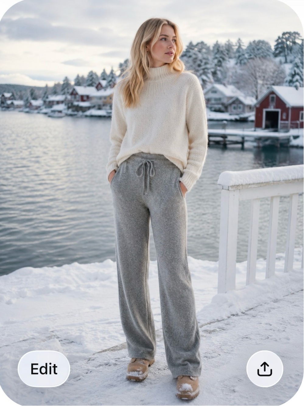 Something Navy Charcoal Knit Lounge Pants